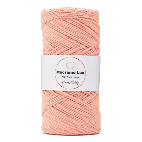 LindeHobby Macrame Lux, Knyttegarn, 1 mm